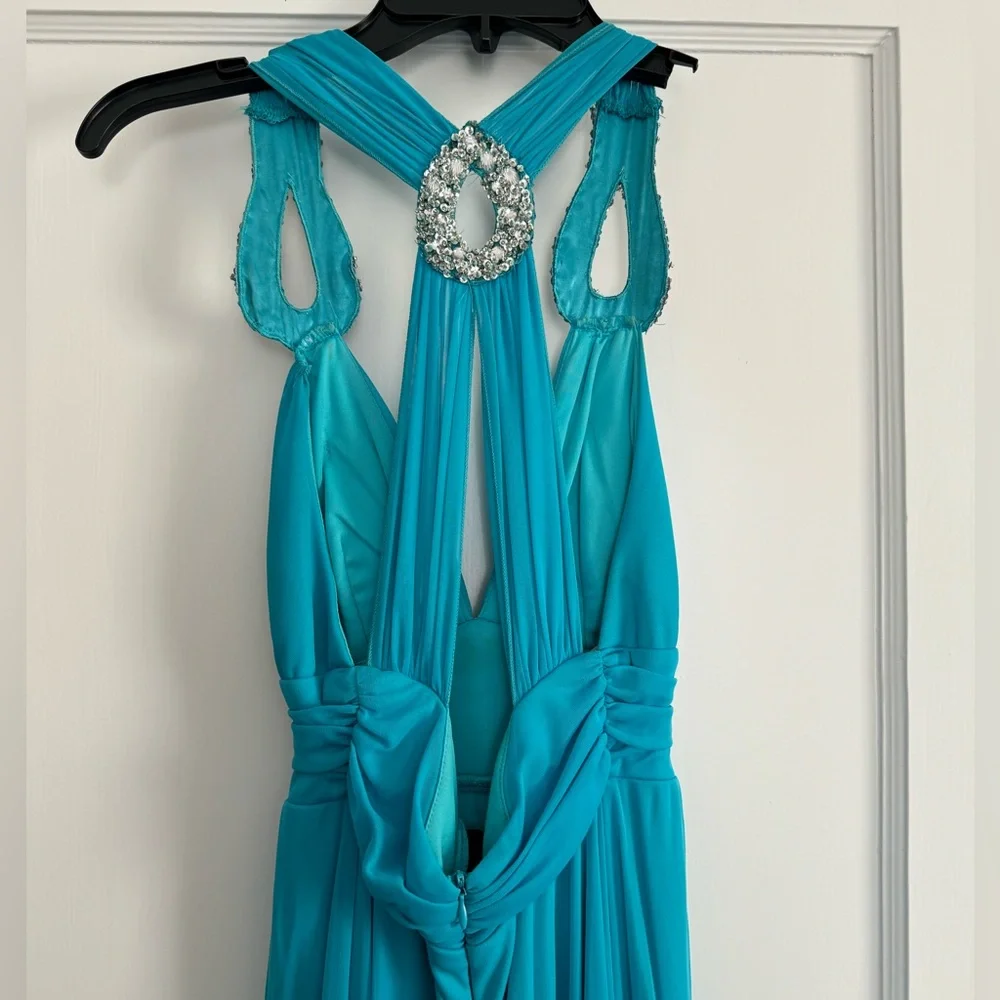 Josh & Jazz Aqua Prom Dress. No tag for size but guessing women’s 6-8 - Picture 8 of 10